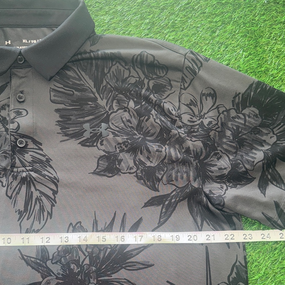 Under Armour Black/dark gray Patterned Polo Shirt - Picture 3 of 6